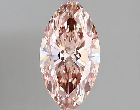 Lab-Grown Marquise Diamond - 1.17 Carats, Fancy Vivid Pink Color, VVS2 Clarity - Certified by IGI - Report Number: LG683527579