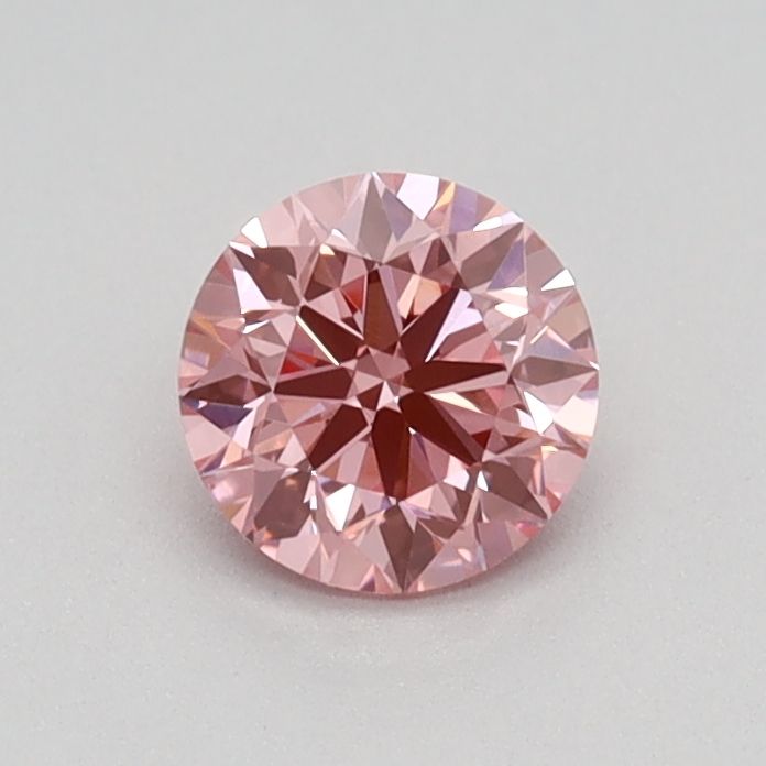 Lab-Grown Round Diamond - 0.41 Carats, Fancy Vivid Purple Pink Color, VS1 Clarity - Certified by IGI - Report Number: LG600308467