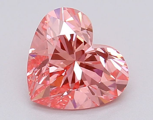 Lab-Grown Heart Diamond - 1.05 Carats, Fancy Vivid Pink Color, VS1 Clarity - Certified by IGI - Report Number: LG615367046