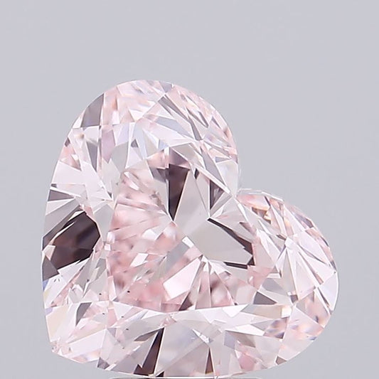 Lab-Grown Heart Diamond - 5.37 Carats, Fancy Intense Pink Color, VS2 Clarity - Certified by IGI - Report Number: LG683520660
