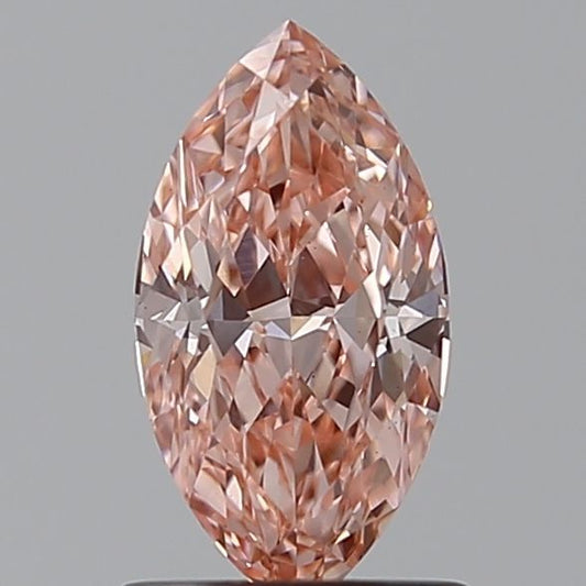 Lab-Grown Marquise Diamond - 1.01 Carats, Fancy Vivid Pink Color, VS1 Clarity - Certified by IGI - Report Number: LG638446774