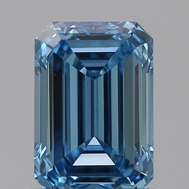 Lab-Grown Emerald Diamond - 0.91 Carats, Fancy Vivid Blue Color, VS1 Clarity - Certified by IGI - Report Number: LG584351875