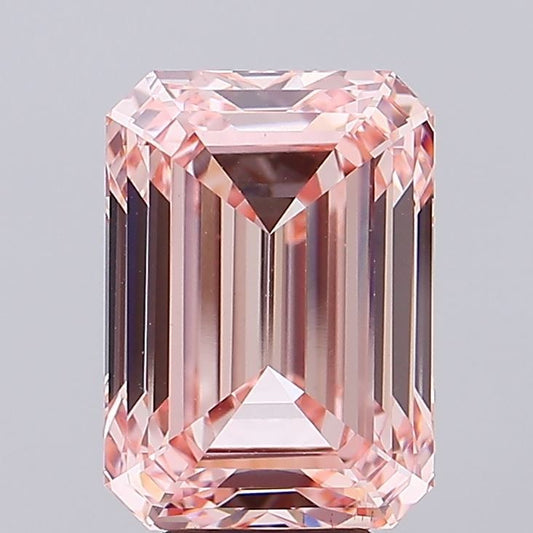 Lab-Grown Emerald Diamond - 7.5 Carats, Fancy Intense Pink Color, VS1 Clarity - Certified by IGI - Report Number: LG681572962