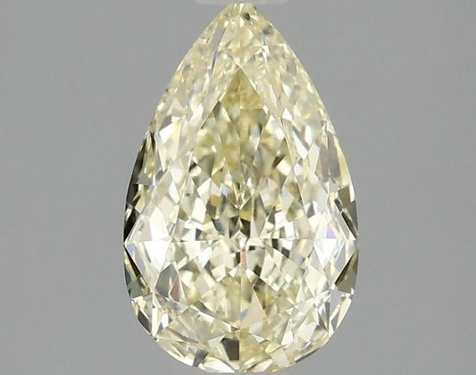 Lab-Grown Pear Diamond - 1.54 Carats, Fancy Intense Yellow Color, VVS2 Clarity - Certified by IGI - Report Number: LG689542581