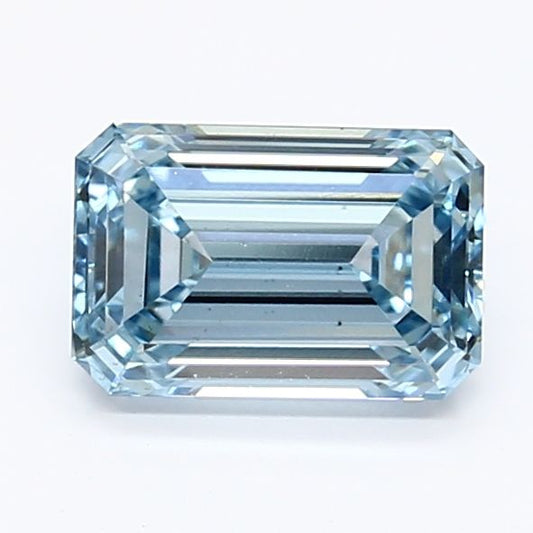 Lab-Grown Emerald Diamond - 1.11 Carats, Fancy Intense Blue Color, VS2 Clarity - Certified by IGI - Report Number: LG624427959