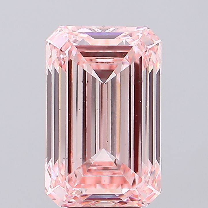 Lab-Grown Emerald Diamond - 8.0 Carats, Fancy Intense Pink Color, VS1 Clarity - Certified by IGI - Report Number: LG685549349