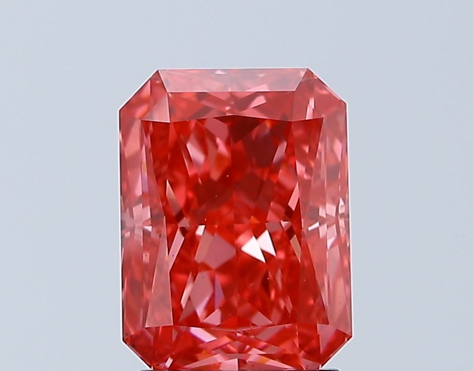 Lab-Grown Radiant Diamond - 2.54 Carats, Fancy Vivid Pink Color, VS1 Clarity - Certified by IGI - Report Number: LG638434492