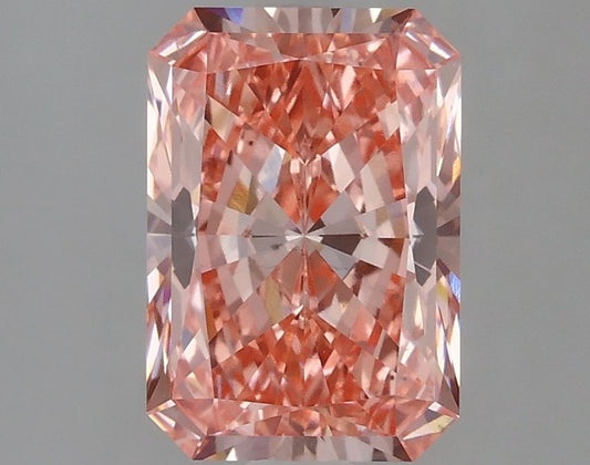 Lab-Grown Radiant Diamond - 2.54 Carats, Fancy Vivid Pink Color, VS2 Clarity - Certified by IGI - Report Number: LG633474278