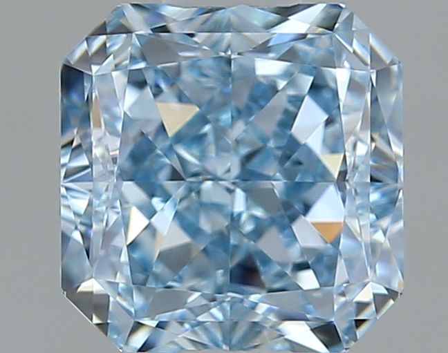 Lab-Grown Radiant Diamond - 1.02 Carats, Fancy Intense Blue Color, VS1 Clarity - Certified by IGI - Report Number: LG647491225