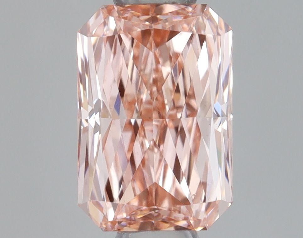Lab-Grown Radiant Diamond - 0.57 Carats, Fancy Intense Pink Color, VS1 Clarity - Certified by IGI - Report Number: LG668417401