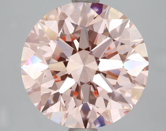Lab-Grown Round Diamond - 4.01 Carats, Fancy Intense Pink Color, VS1 Clarity - Certified by IGI - Report Number: LG636418670