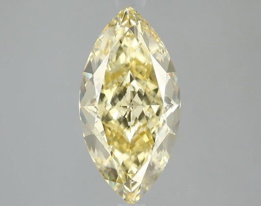Lab-Grown Marquise Diamond - 3.08 Carats, Fancy Intense Yellow Color, VVS2 Clarity - Certified by IGI - Report Number: LG625453864
