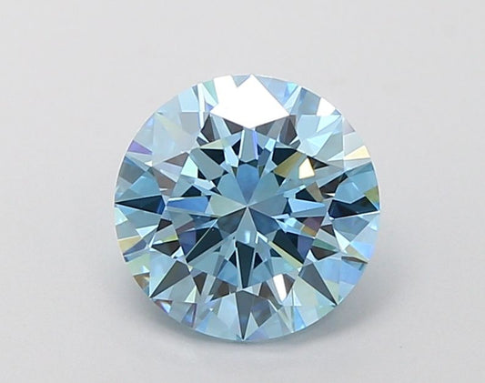 Lab-Grown Round Diamond - 2.0 Carats, Fancy Vivid Blue Color, VVS2 Clarity - Certified by IGI - Report Number: LG660422350