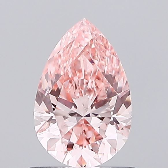 Lab-Grown Pear Diamond - 0.72 Carats, Fancy Vivid Pink Color, VS1 Clarity - Certified by IGI - Report Number: LG665401721
