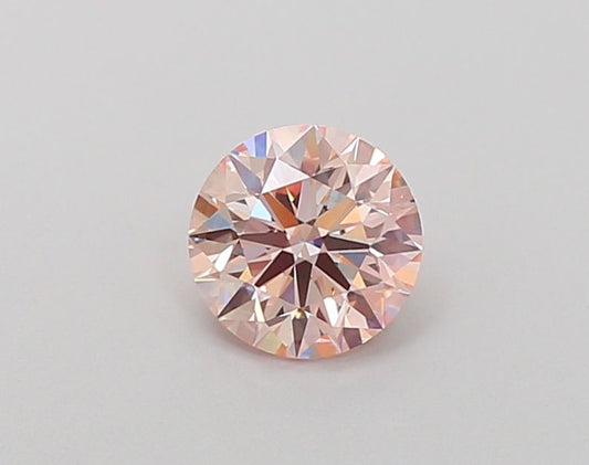 Lab-Grown Round Diamond - 0.8 Carats, Fancy Pink Color, VS2 Clarity - Certified by IGI - Report Number: LG669468997