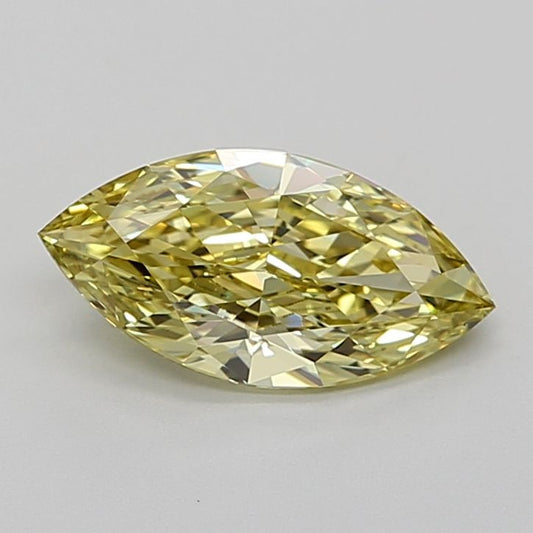 Lab-Grown Marquise Diamond - 1.5 Carats, Fancy Intense Yellow Color, VS1 Clarity - Certified by IGI - Report Number: LG669453362