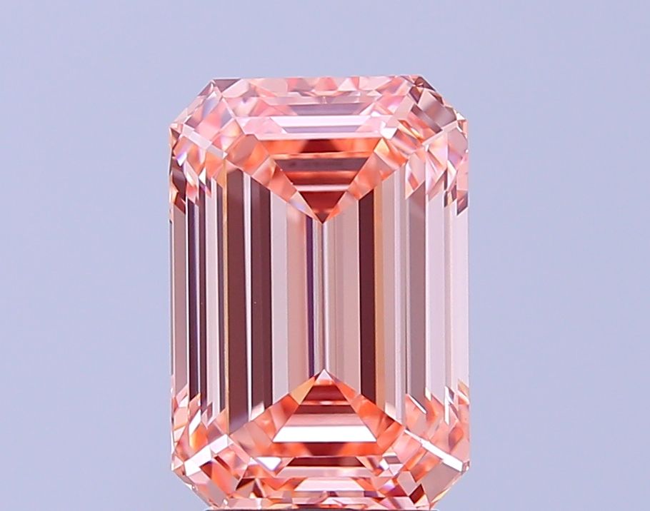 Lab-Grown Emerald Diamond - 4.03 Carats, Fancy Intense Pink Color, VS1 Clarity - Certified by IGI - Report Number: LG678564492