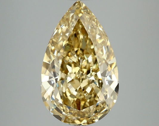 Lab-Grown Pear Diamond - 5.02 Carats, Fancy Intense Yellow Color, VS2 Clarity - Certified by IGI - Report Number: LG660418577