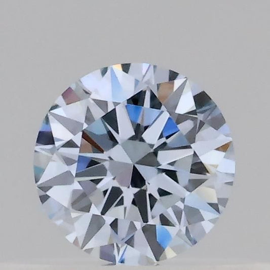 Lab-Grown Round Diamond - 0.3 Carats, Fancy Blue Color, VS1 Clarity - Certified by IGI - Report Number: LG689573675