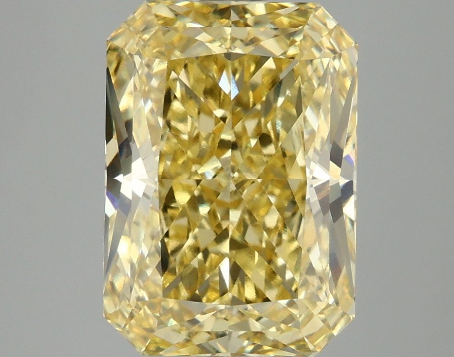 Lab-Grown Radiant Diamond - 4.06 Carats, Fancy Intense Yellow Color, VVS2 Clarity - Certified by IGI - Report Number: LG678596824