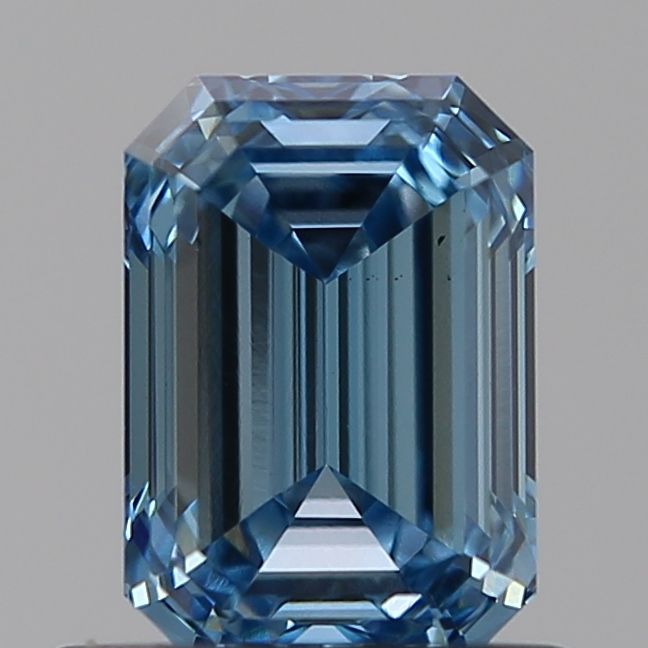 Lab-Grown Emerald Diamond - 0.77 Carats, Fancy Intense Blue Color, VS1 Clarity - Certified by IGI - Report Number: LG584351864