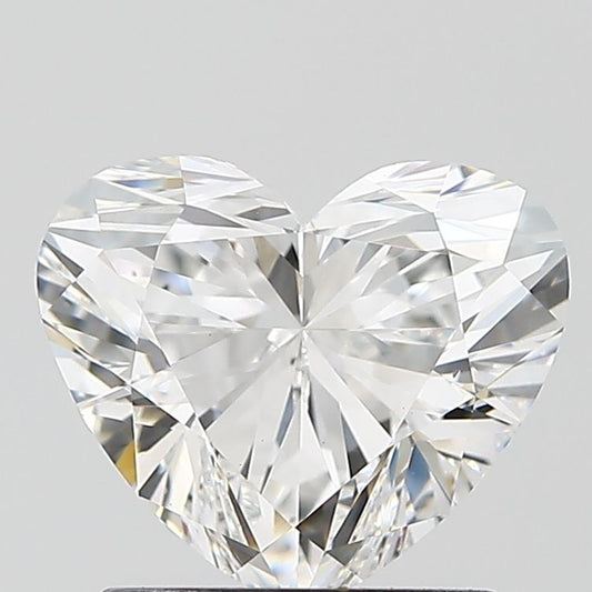 Lab-Grown Heart Diamond - 1.47 Carats, E Color, VS1 Clarity - Certified by IGI - Report Number: LG595378497