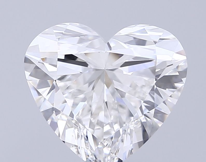 Lab-Grown Heart Diamond - 4.07 Carats, F Color, VVS2 Clarity - Certified by IGI - Report Number: LG654458252