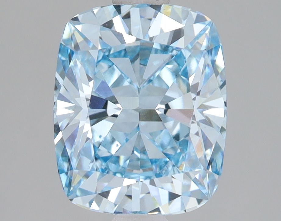 Lab-Grown Cushion Diamond - 2.04 Carats, Fancy Intense Blue Color, VS1 Clarity - Certified by IGI - Report Number: LG617465079