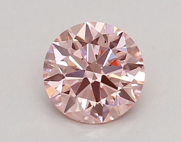 Lab-Grown Round Diamond - 0.67 Carats, Fancy Intense Pink Color, VS1 Clarity - Certified by IGI - Report Number: LG607316227