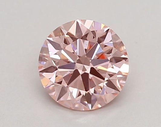 Lab-Grown Round Diamond - 0.67 Carats, Fancy Intense Pink Color, VS1 Clarity - Certified by IGI - Report Number: LG607316227