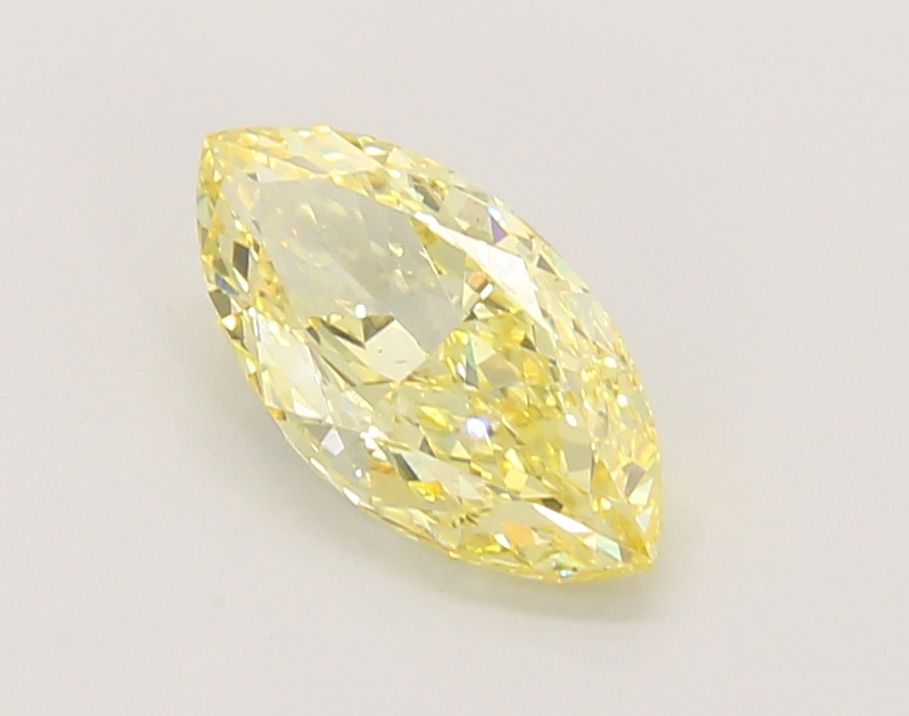 Lab-Grown Marquise Diamond - 1.1 Carats, Fancy Intense Yellow Color, VS1 Clarity - Certified by IGI - Report Number: LG662403981