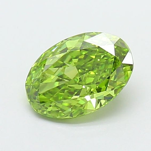 Oval 0.93ct Fancy Vivid Green VS1 - Cut • IGI • LG793623413