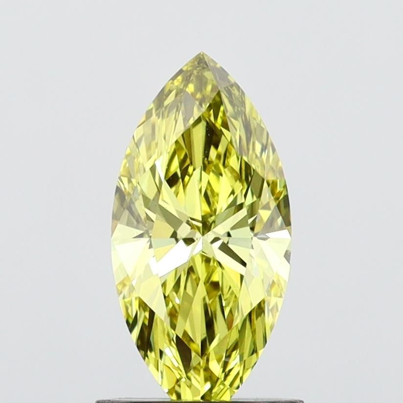 Lab-Grown Marquise Diamond - 1.0 Carats, Fancy Intense Yellow Color, VS1 Clarity - Certified by IGI - Report Number: LG652458330