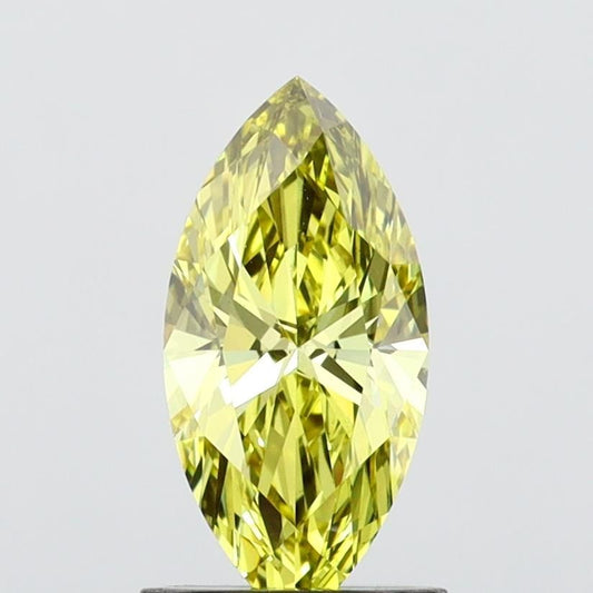 Lab-Grown Marquise Diamond - 1.0 Carats, Fancy Intense Yellow Color, VS1 Clarity - Certified by IGI - Report Number: LG652458330