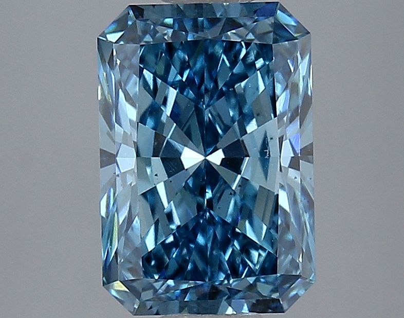 Lab-Grown Radiant Diamond - 2.54 Carats, Fancy Vivid Blue Color, VS2 Clarity - Certified by IGI - Report Number: LG630436608