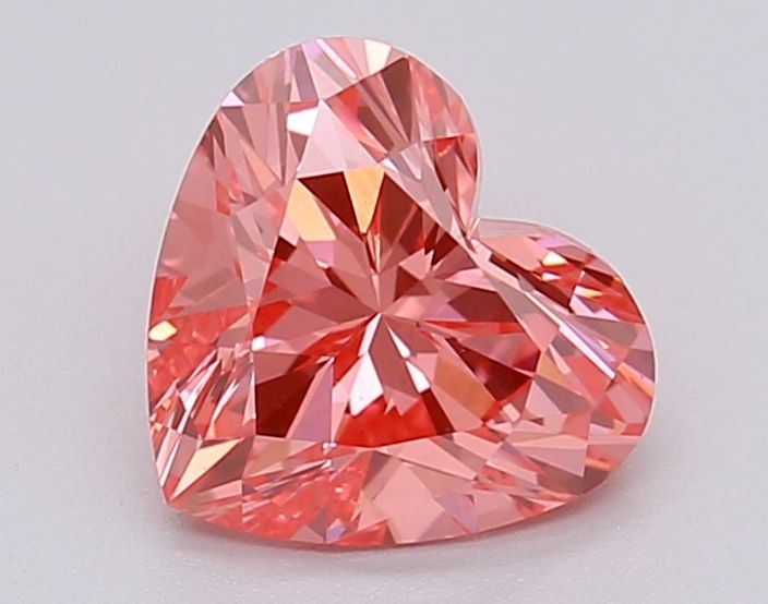 Lab-Grown Heart Diamond - 1.04 Carats, Fancy Vivid Pink Color, VS1 Clarity - Certified by IGI - Report Number: LG615367035