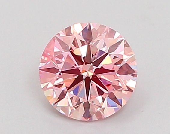 Lab-Grown Round Diamond - 0.9 Carats, Fancy Intense Pink Color, VS2 Clarity - Certified by IGI - Report Number: LG669469013