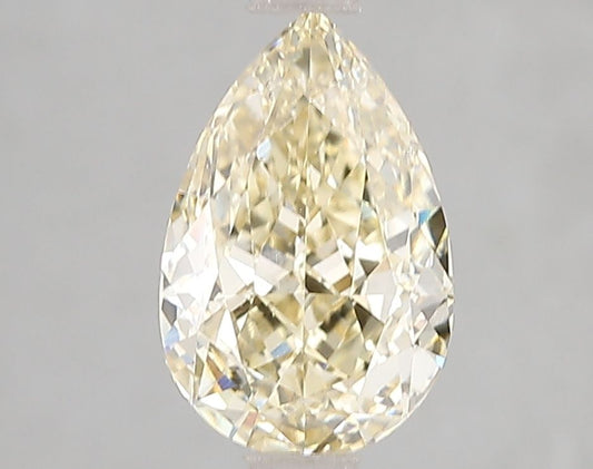 Lab-Grown Pear Diamond - 2.07 Carats, Fancy Yellow Color, VS2 Clarity - Certified by IGI - Report Number: LG655422995