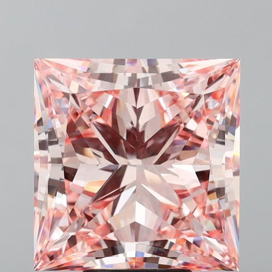 Lab-Grown Princess Diamond - 8.0 Carats, Fancy Intense Pink Color, VS1 Clarity - Certified by IGI - Report Number: LG635485888
