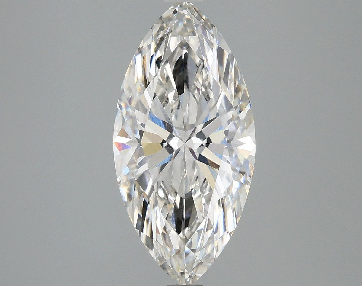 Lab-Grown Marquise Diamond - 2.96 Carats, F Color, VVS2 Clarity - Certified by IGI - Report Number: LG662462475