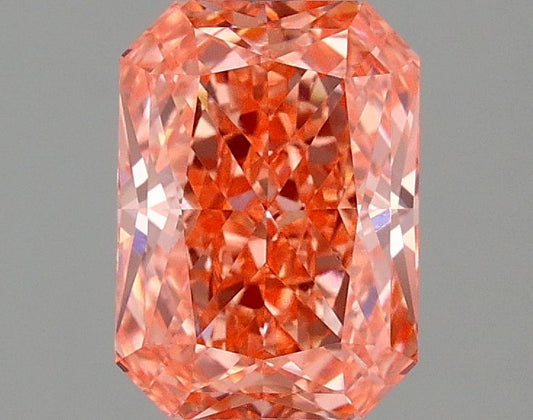 Lab-Grown Radiant Diamond - 1.58 Carats, Fancy Vivid Pink Color, VVS2 Clarity - Certified by IGI - Report Number: LG668470230