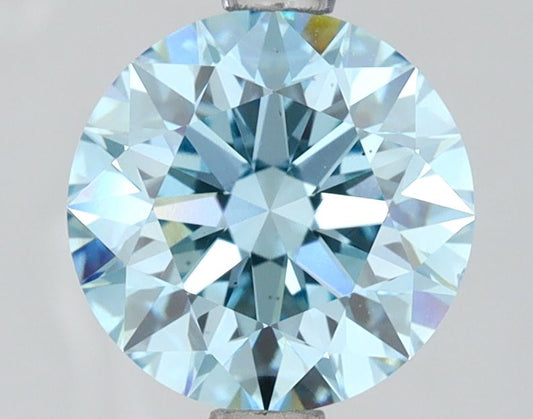 Lab-Grown Round Diamond - 2.22 Carats, Fancy Vivid Blue Color, VS2 Clarity - Certified by IGI - Report Number: LG618468026