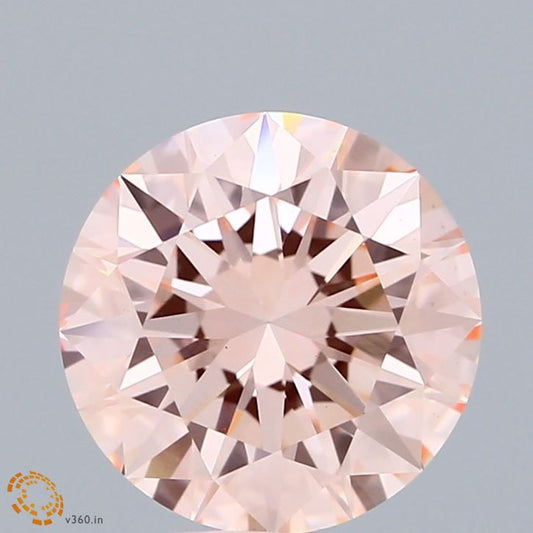 Lab-Grown Round Diamond - 2.46 Carats, Fancy Intense Pink Color, VS1 Clarity - Certified by IGI - Report Number: LG662480145