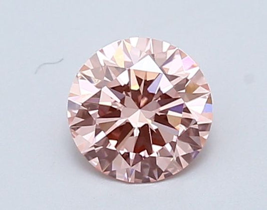 Lab-Grown Round Diamond - 0.85 Carats, Fancy Vivid Pink Color, VVS2 Clarity - Certified by IGI - Report Number: LG607316233