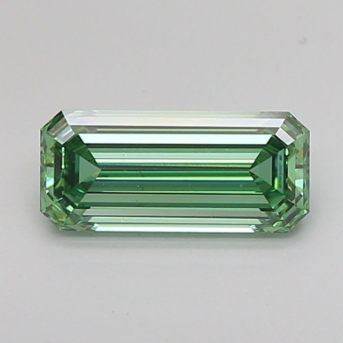 Lab-Grown Emerald Diamond - 1.03 Carats, Fancy Vivid Green Color, VS2 Clarity - Certified by IGI - Report Number: LG691538438