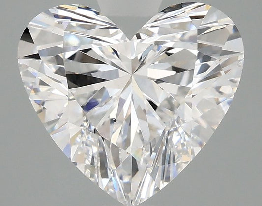 Lab-Grown Heart Diamond - 2.55 Carats, D Color, VS2 Clarity - Certified by IGI - Report Number: LG687585249