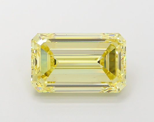 Lab-Grown Emerald Diamond - 6.03 Carats, Fancy Intense Yellow Color, VS1 Clarity - Certified by IGI - Report Number: LG674552744