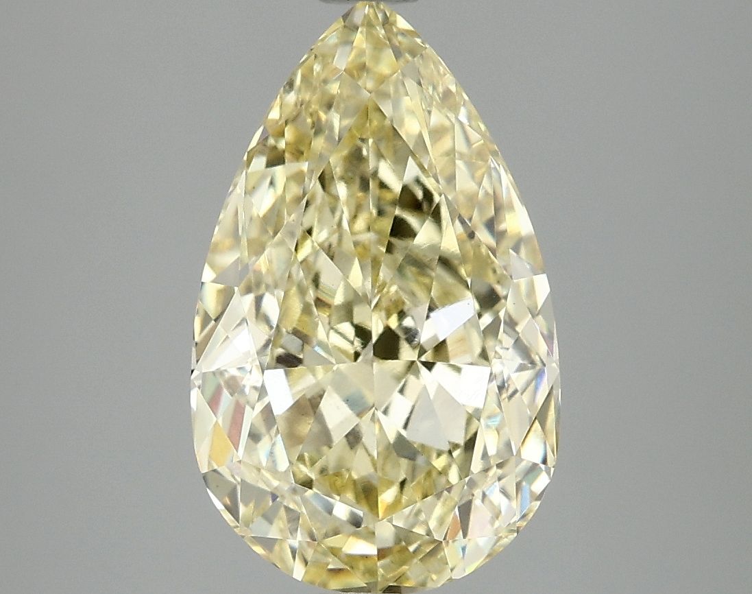Lab-Grown Pear Diamond - 4.03 Carats, Fancy Intense Yellow Color, VS1 Clarity - Certified by IGI - Report Number: LG692518950