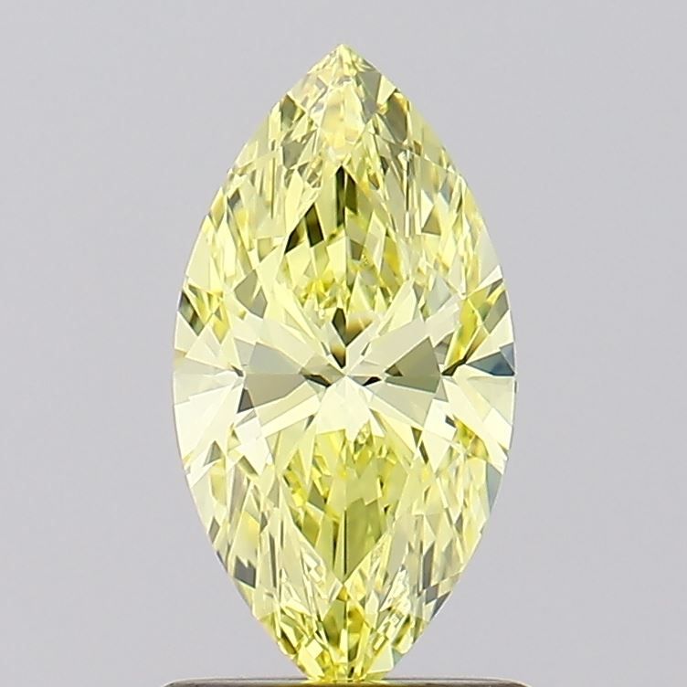 Lab-Grown Marquise Diamond - 1.05 Carats, Fancy Intense Yellow Color, VVS2 Clarity - Certified by IGI - Report Number: LG547271332