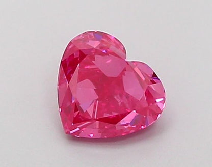 Lab-Grown Heart Diamond - 1.01 Carats, Fancy Vivid Pink Color, VS1 Clarity - Certified by IGI - Report Number: LG680546355